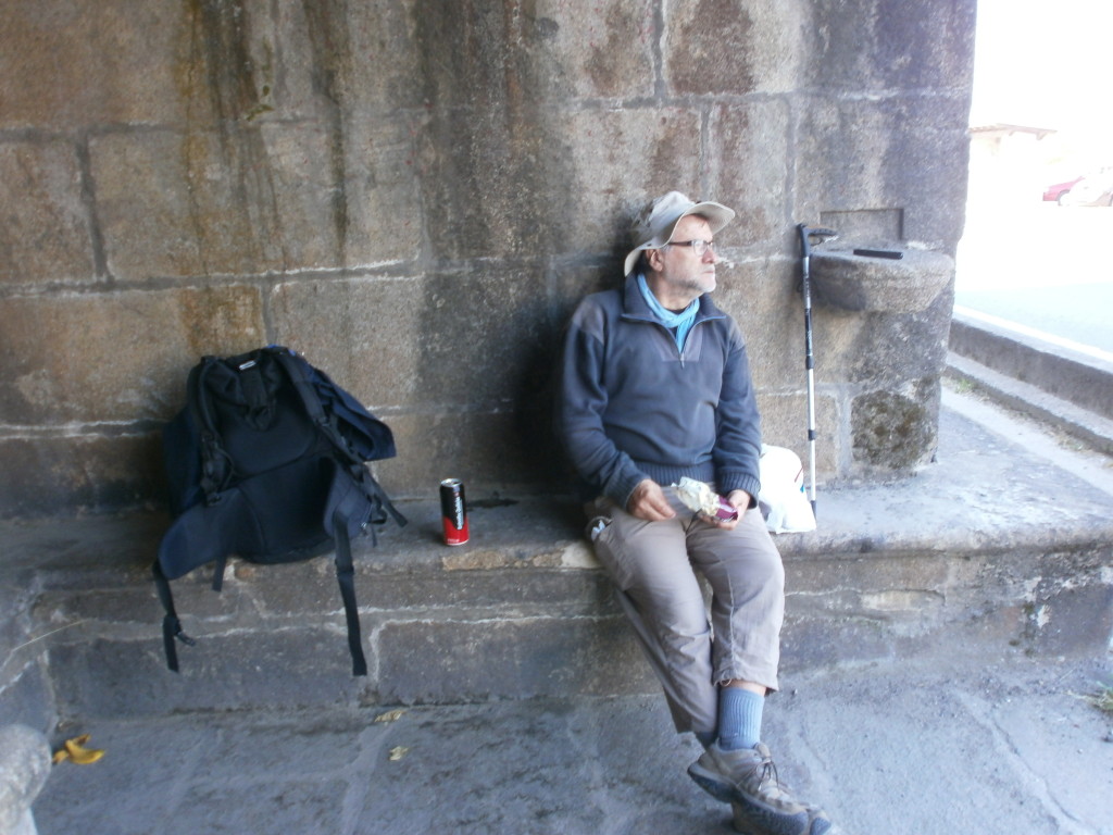 Fellow camino walker chilling out.