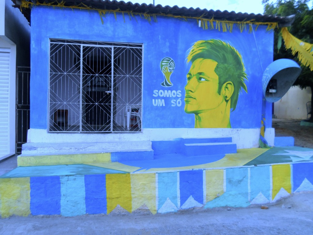 Brazilian village house painted for the world cup.