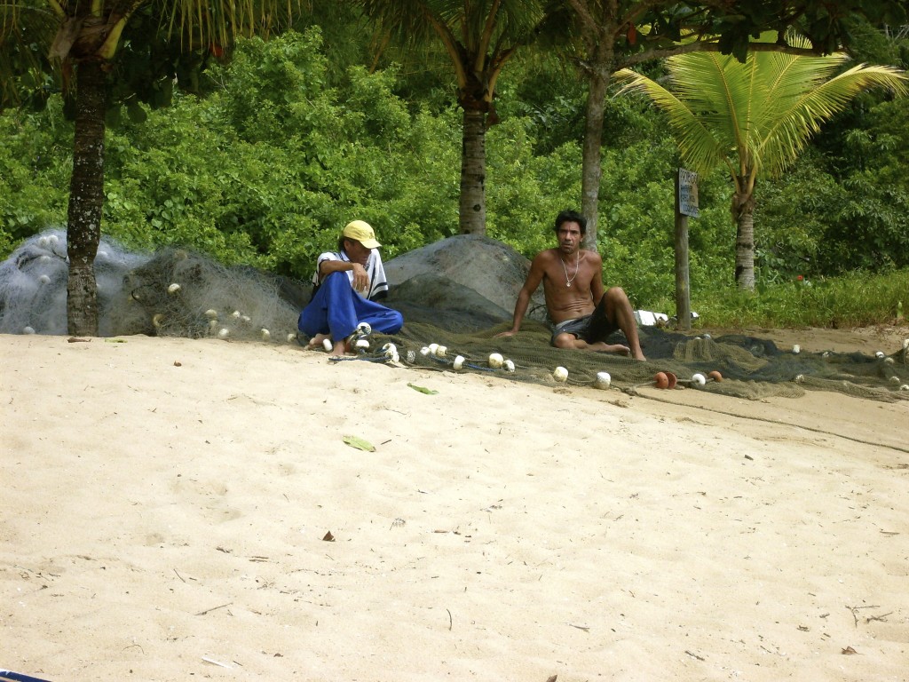 The beach is home for the fishermen too.
