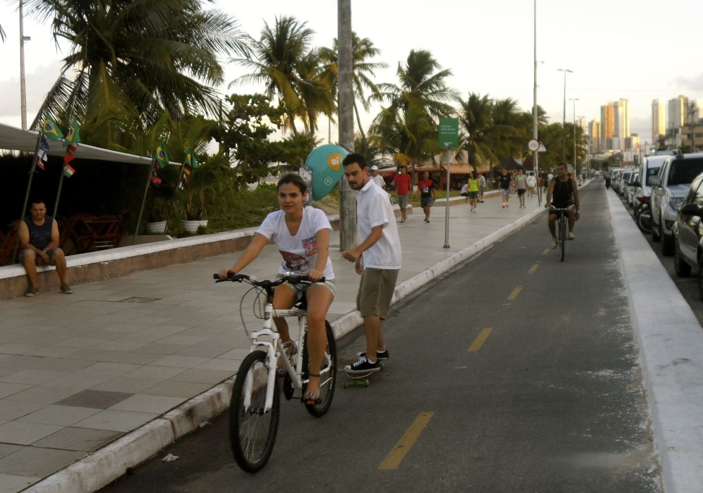 City cycling in Joao Pessoa.