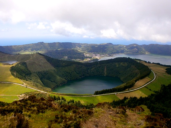 Crater lake on the azores.