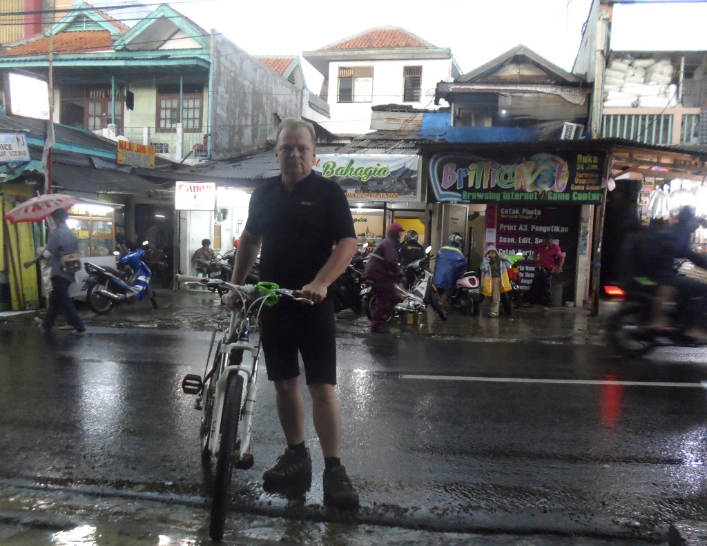 Me and my bike in Jakarta.