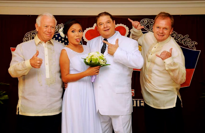 Best man at a wedding in the Philippines.