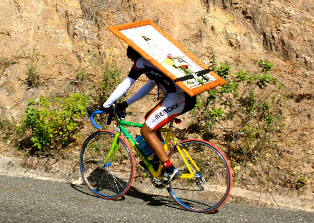 Cycling pilgrim in Mexico