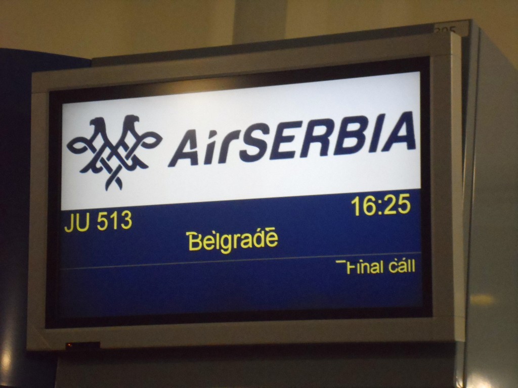 Ready to board Air Serbia