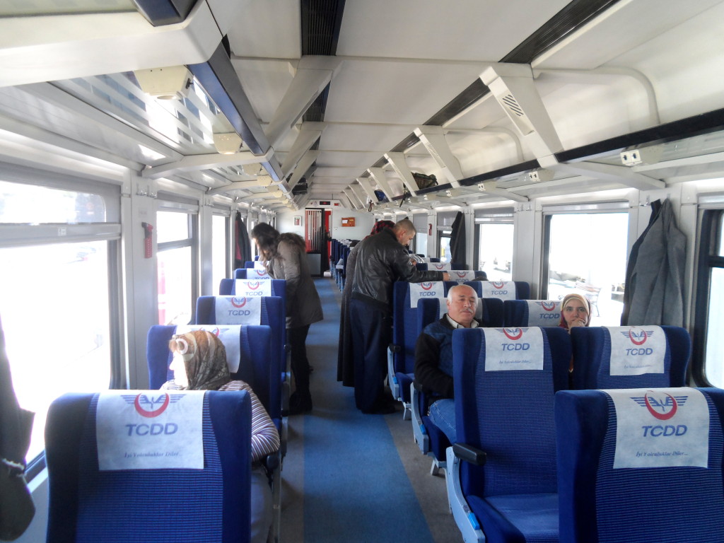 Inside the train between Bandirma and Izmir