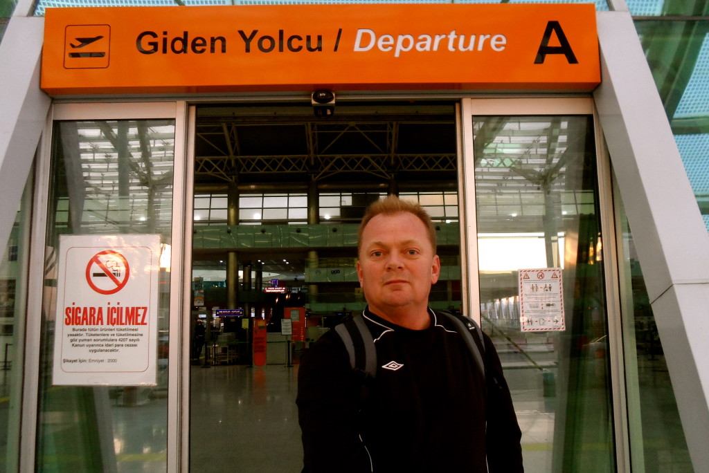 Arriving at Izmir Airport.