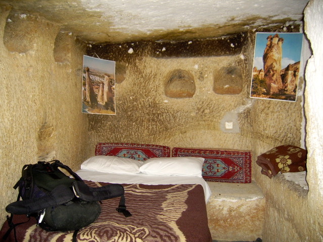 I am quite happy sleeping in a cave for the night.