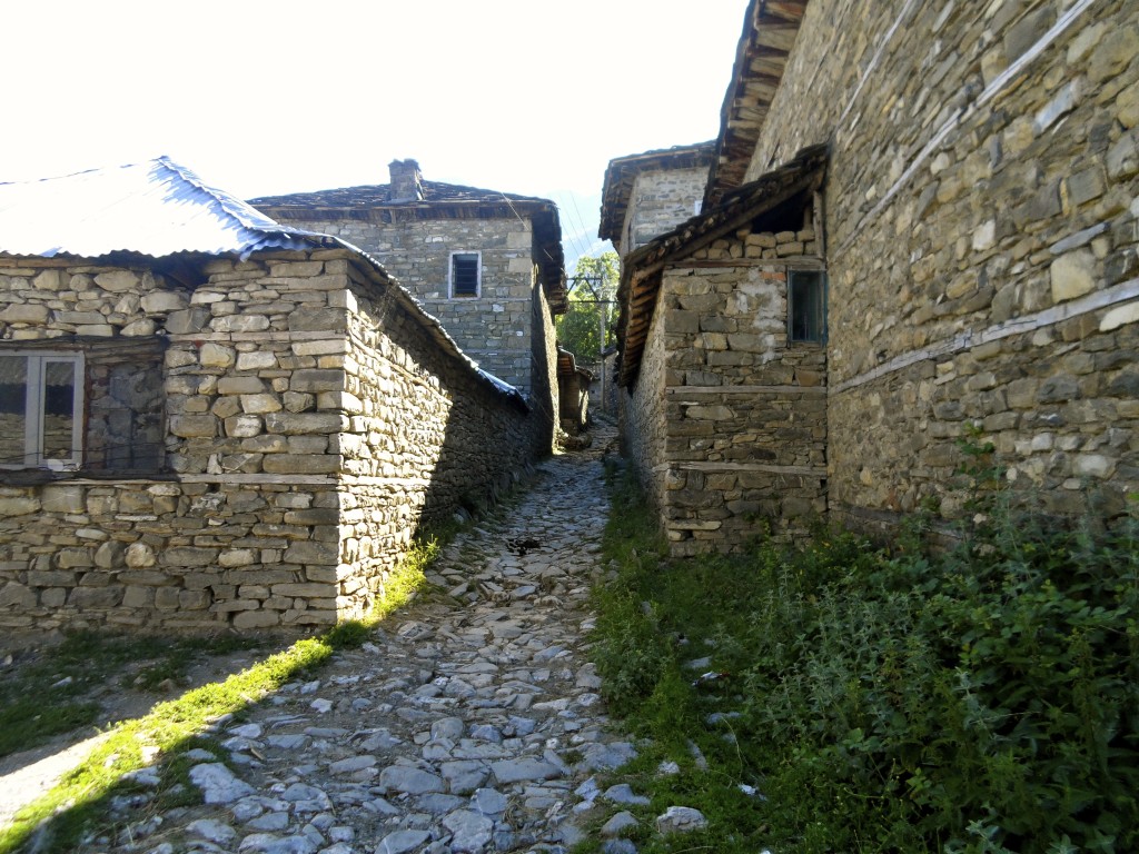 Hiking through a small albanian village.