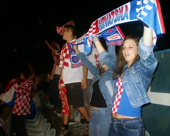 Croatian supporters in Zagreb.