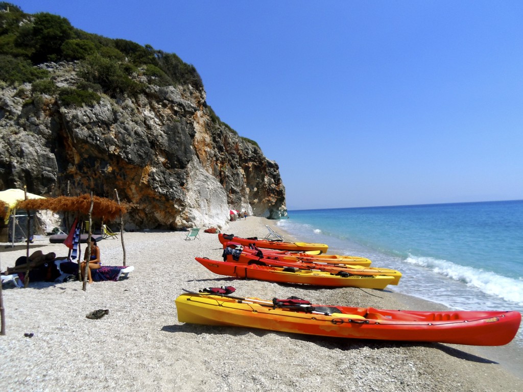 Go kayaking to Gjipe Beach