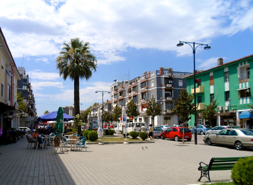 The main avenue in Elbasan