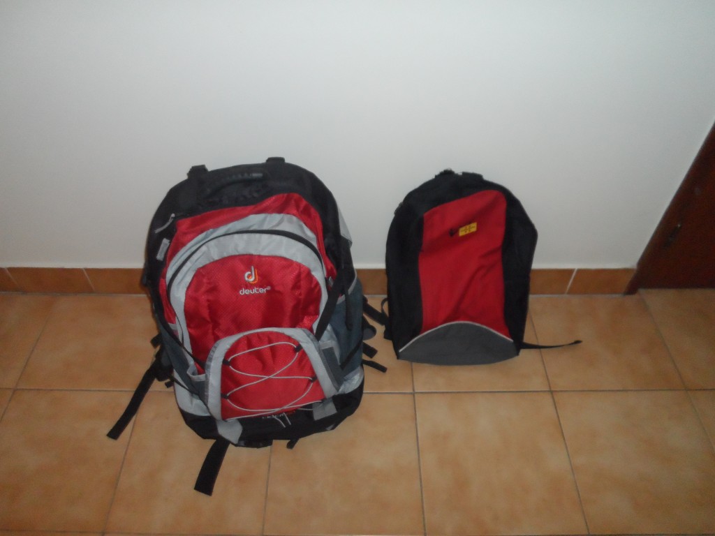 My small pack fits in to my large pack when I am walking.