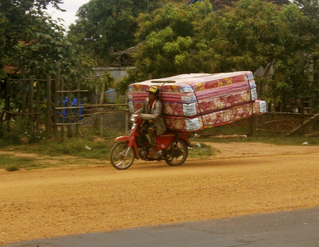You can put pretty much everything on a scooter in Cambodia.