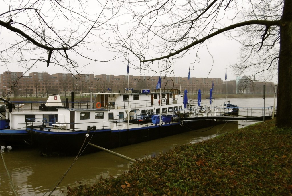 Boat hotel in Maastricht.