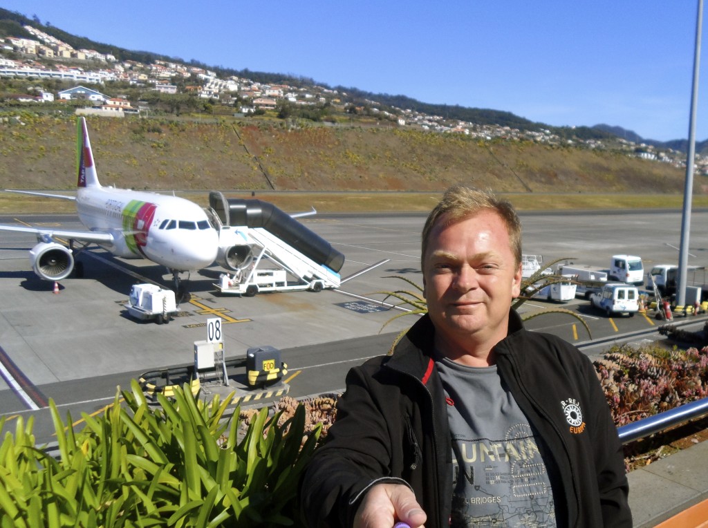 At the runway in Madeira.