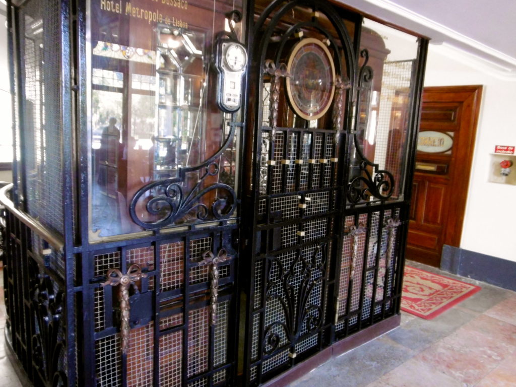 The elevator at Hotel Curia Palace.