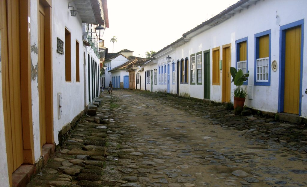 The cobblestoned streets of Paraty.
