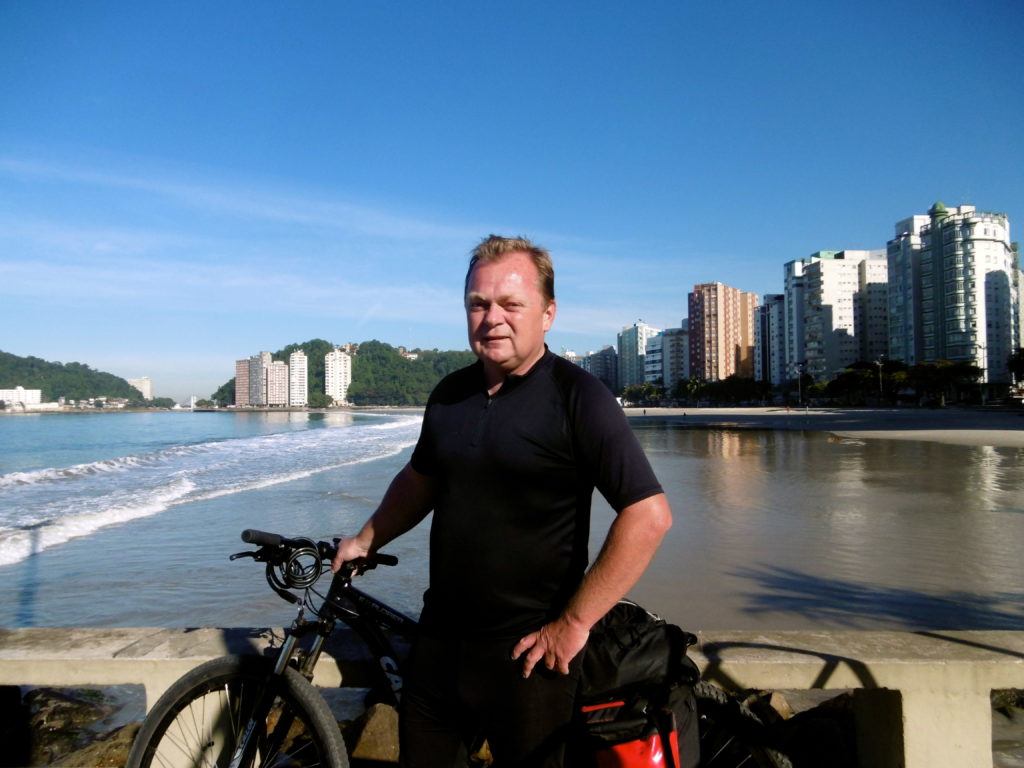 Me and my bicycle in Santos.