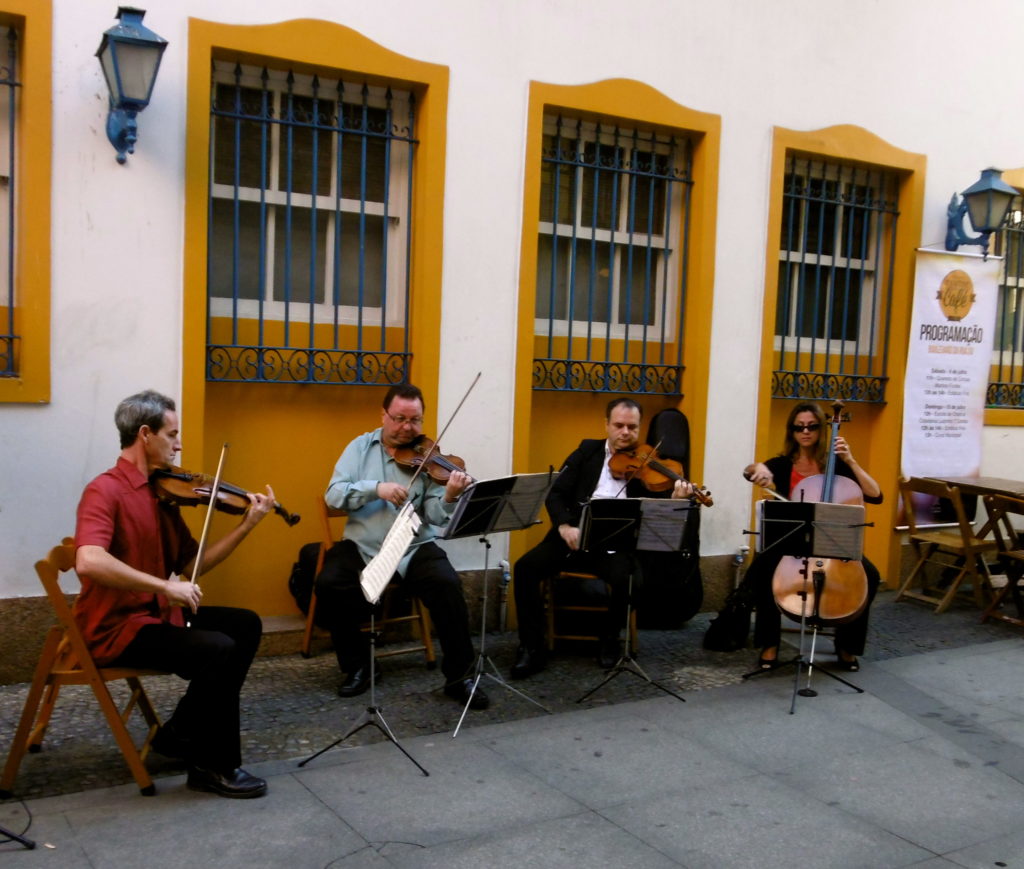 Classical music in the streets of Santos.