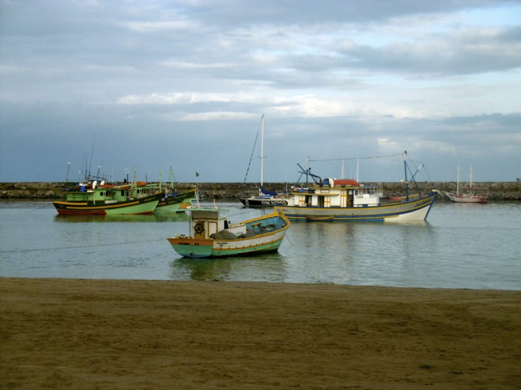 Fishing boats on the brazilian coastline.