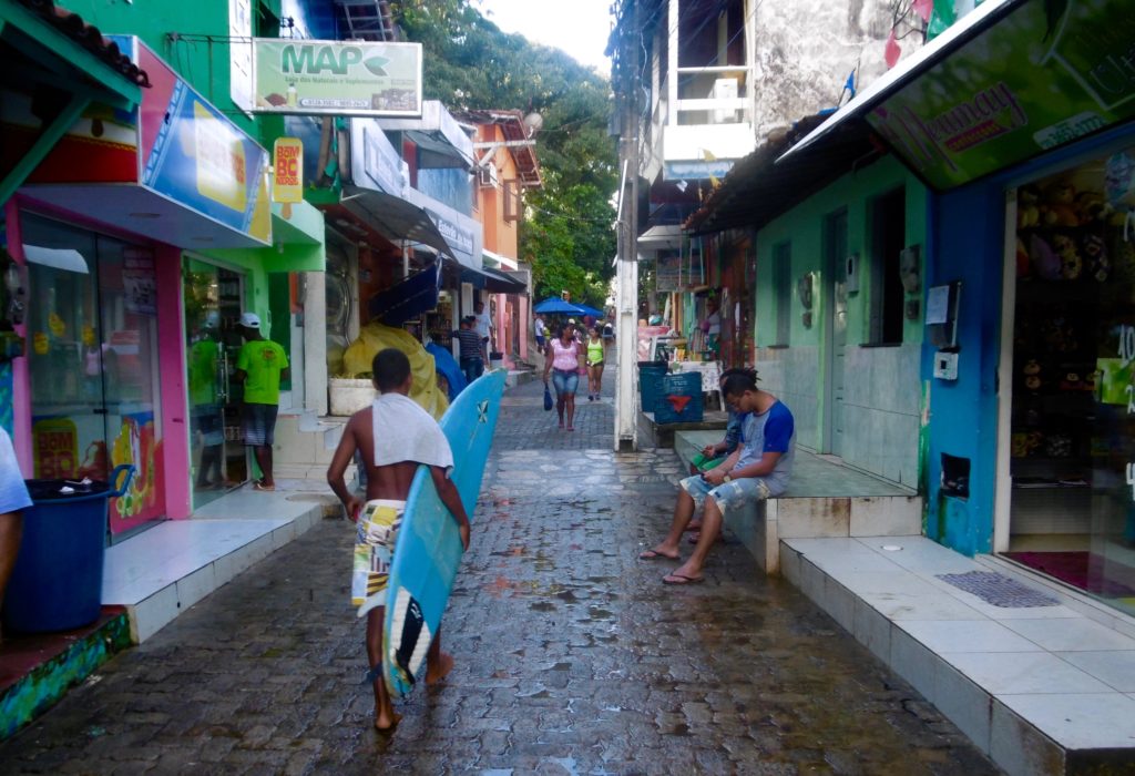 The main street on the island looks like this.