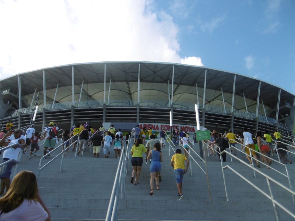 Entering Arena Fonte Nova.