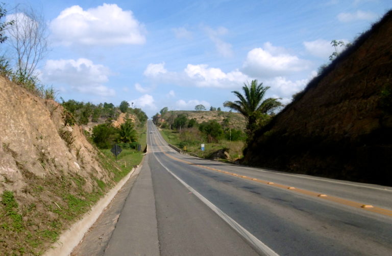Cycling through rural Brazil.