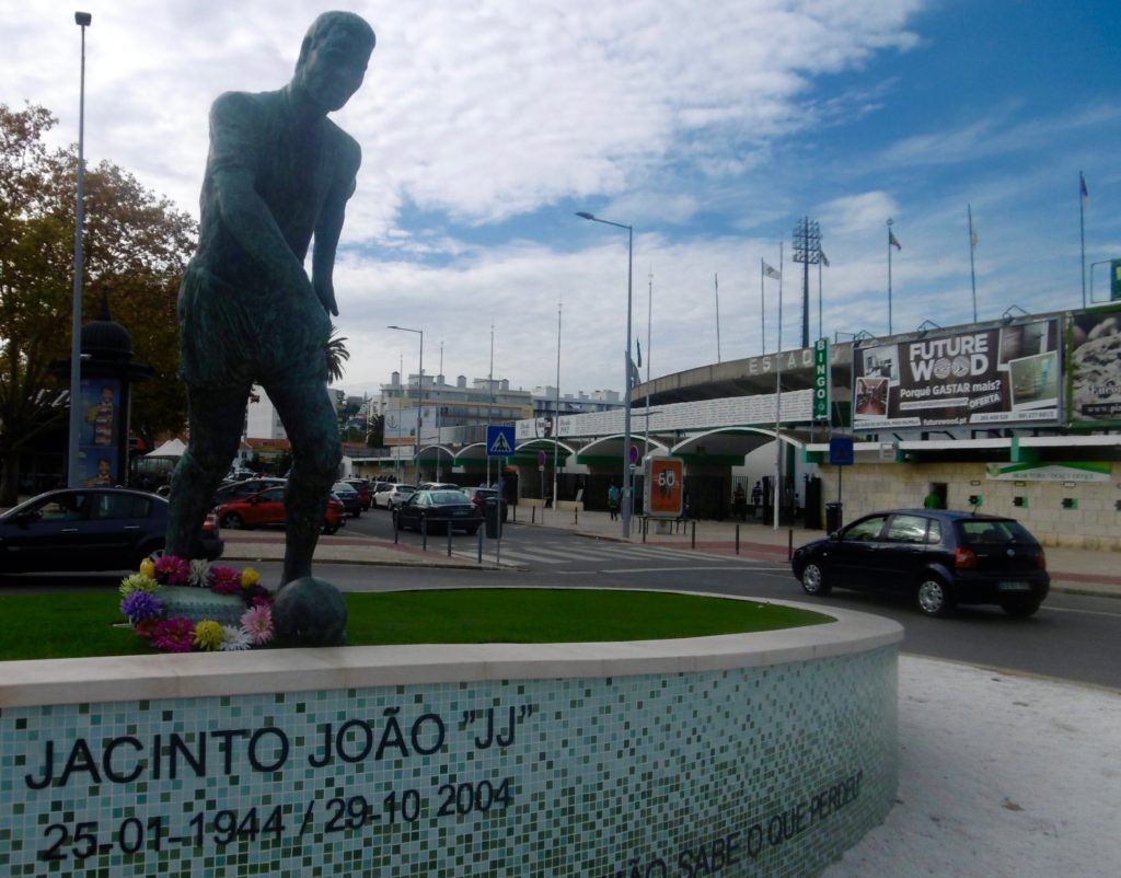 Statue of Jacinto Joao, who was one of the best players Setubal ever had and a guy who spend his whole career in Setubal.