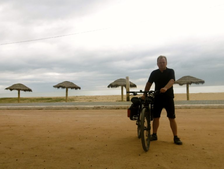 Beach cycling in Brazil.