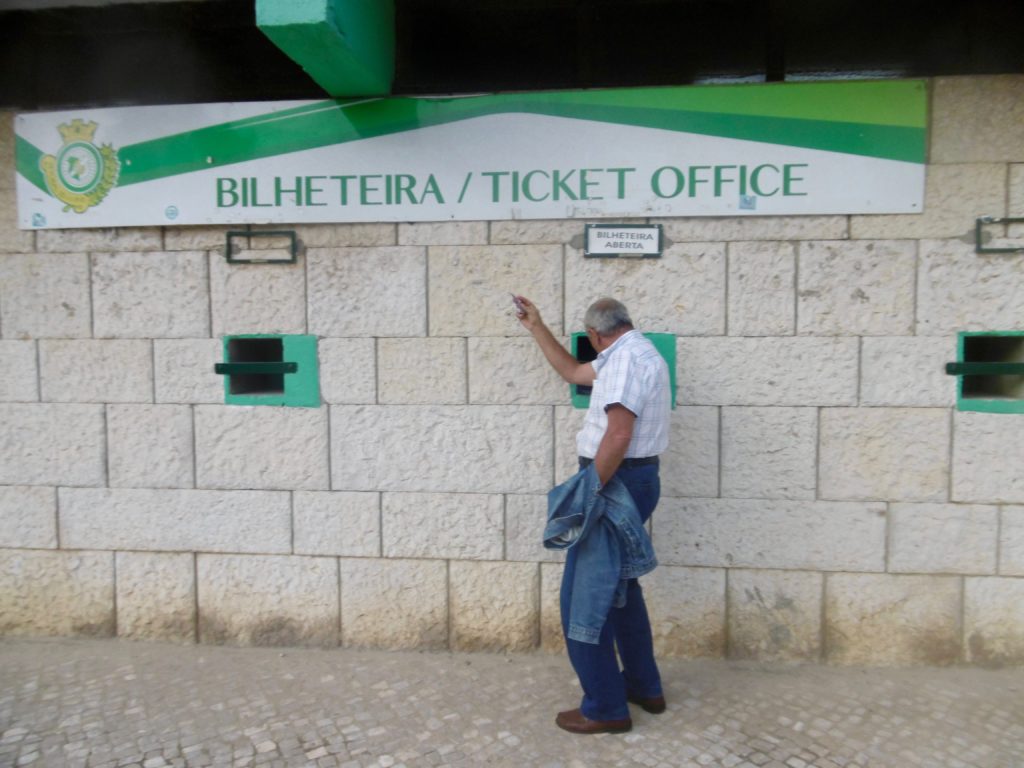 Ticket booth at the stadium in Setubal.