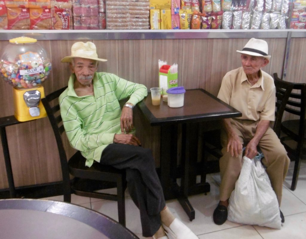 Two old Bahianos chilling out at a cafe.