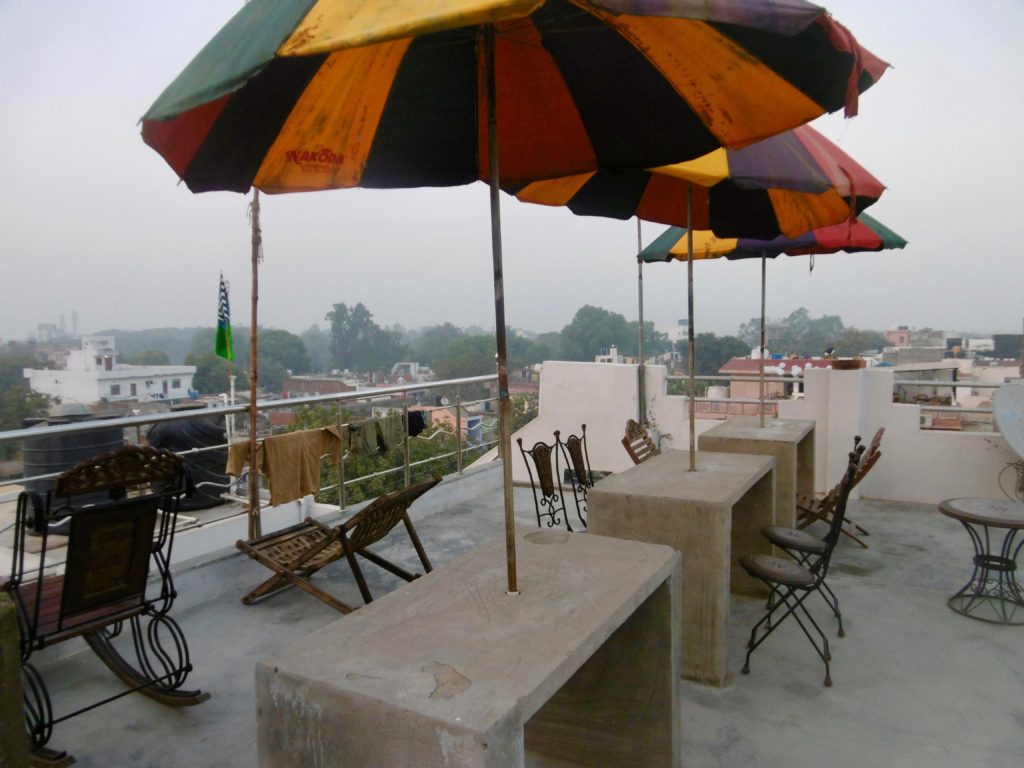 The rooftop terrace at Backpacker Panda Friends.