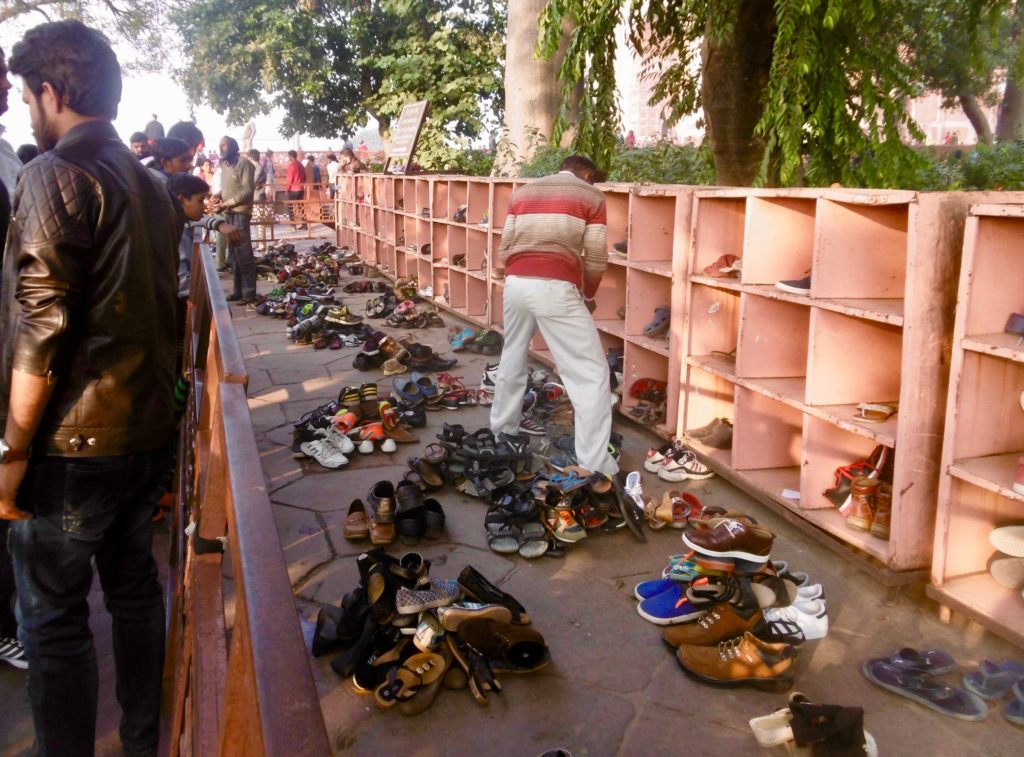Shoe parking at Taj Mahal.