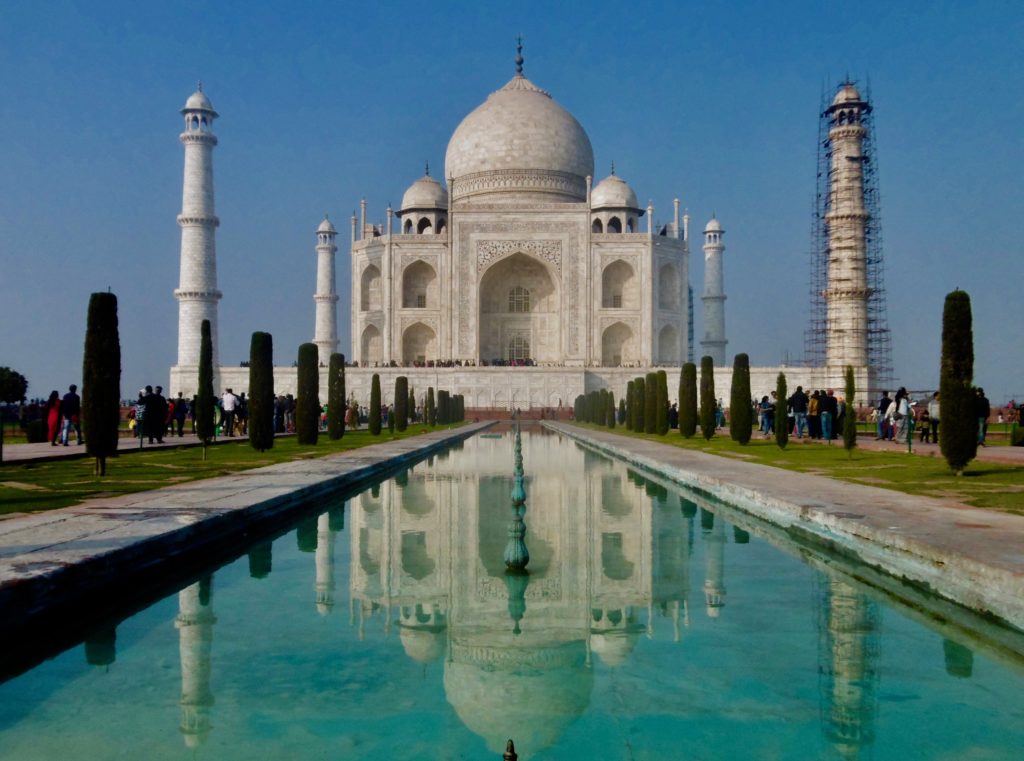 Visiting Taj Mahal.