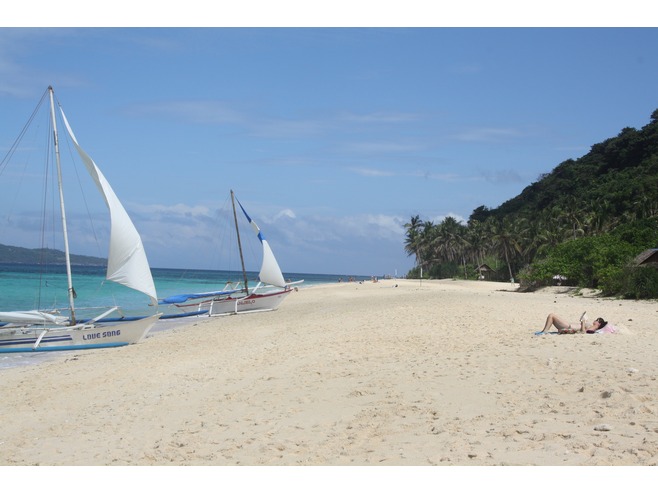 With a boat, you can visit some of the lesser visited beaches in Boracay.