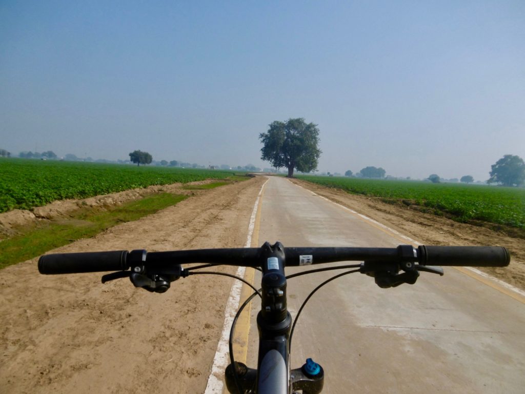 Cycling through India.