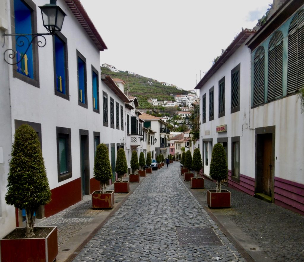 One of the main streets in Camara de Lobos.