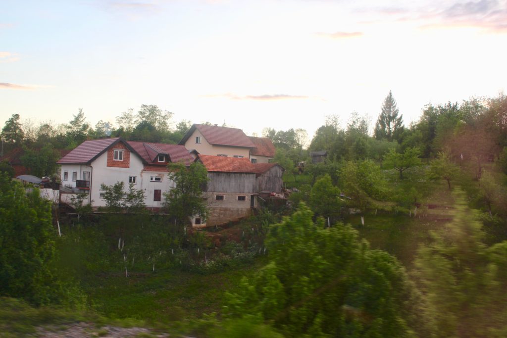 The train goes past some picturesque Croatian villages.