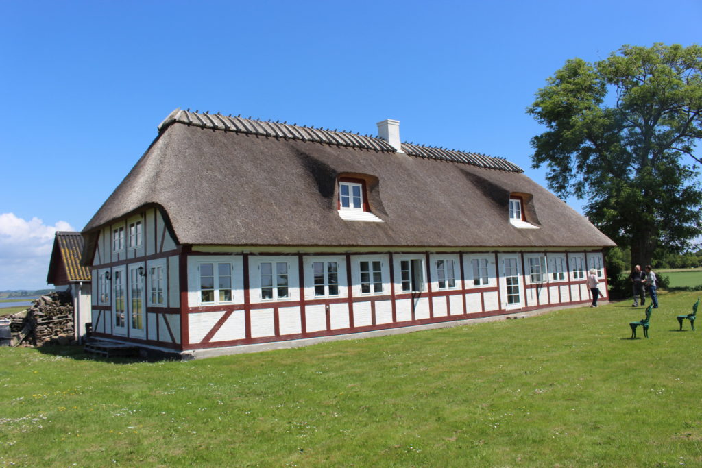 House with a thatched roof.