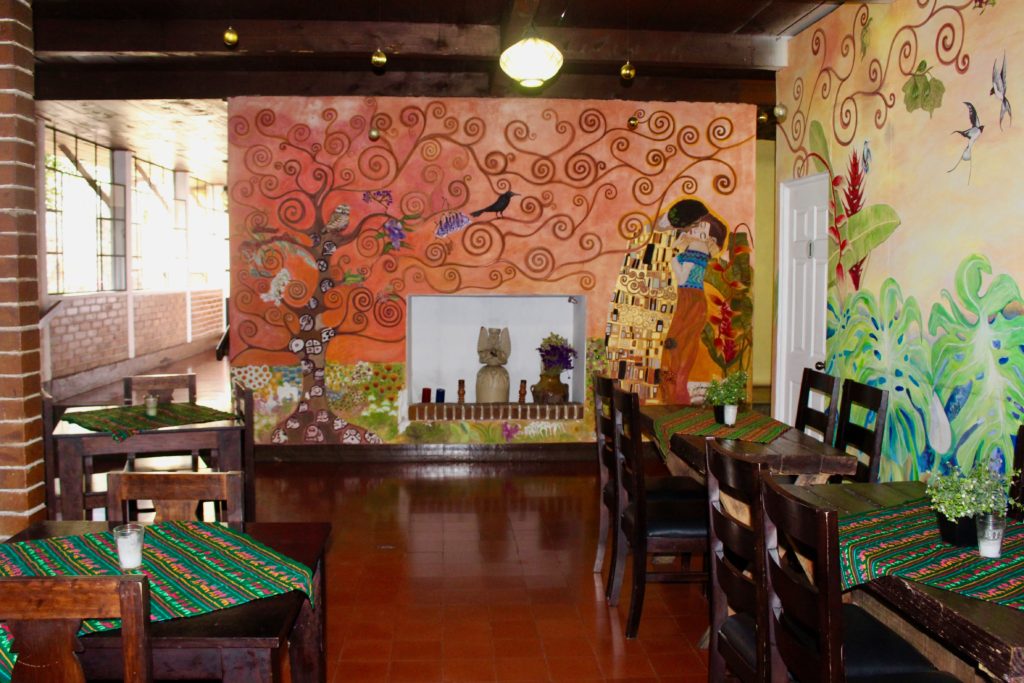 There are many colourful budget hotels in Guatemala. 