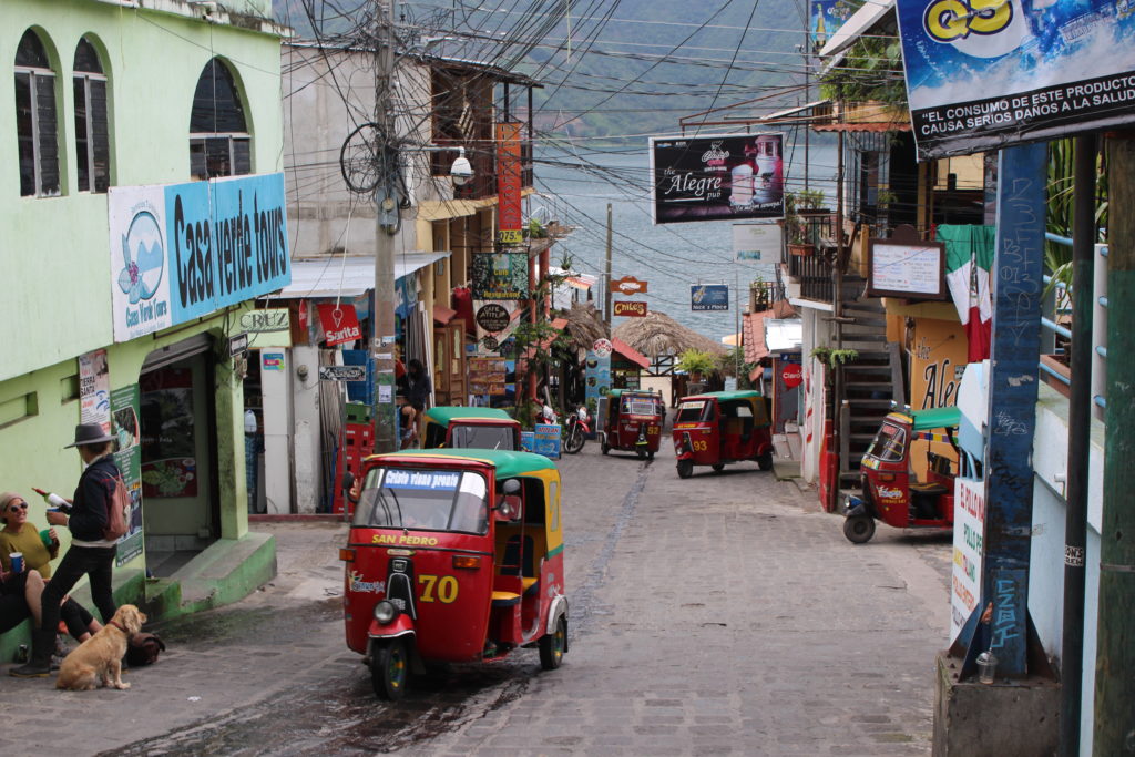 The main street in San Pedro Atitlan.