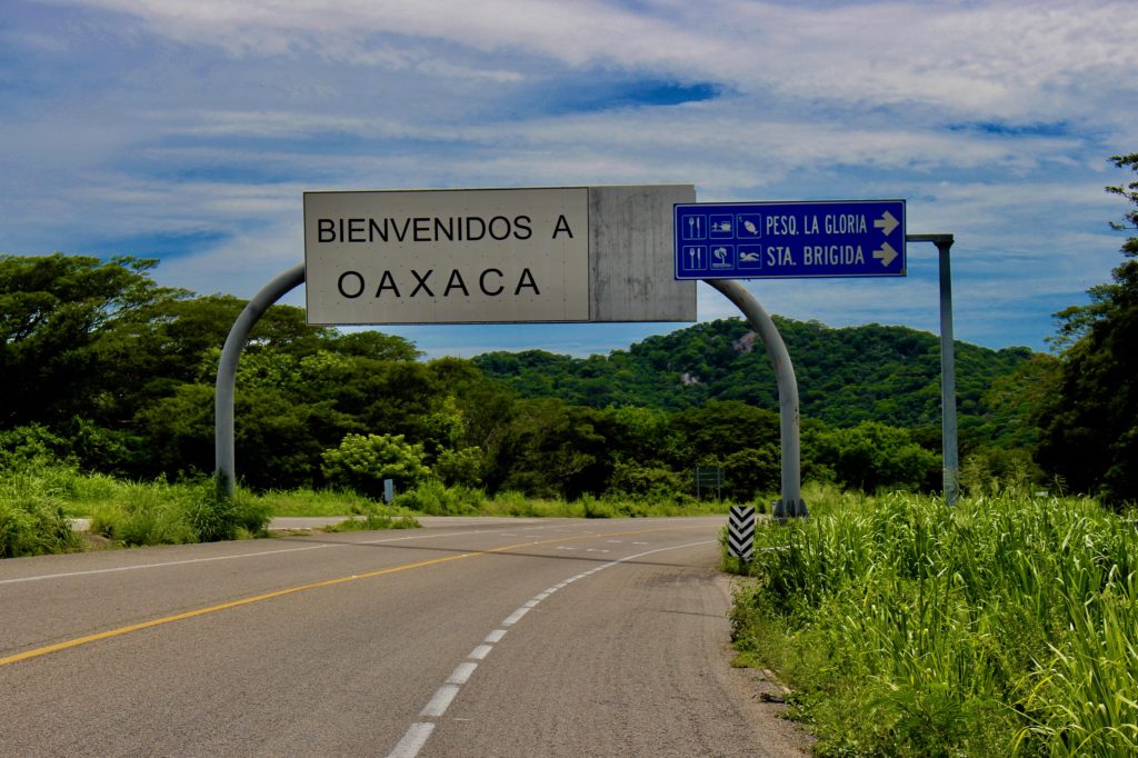 Crossing in to the state of Oaxaca.