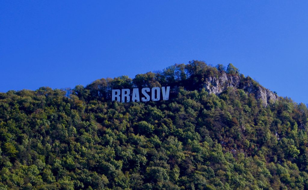 The Hollywood sign in Brasov.