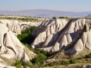 Rock formations in central Anatolia.
