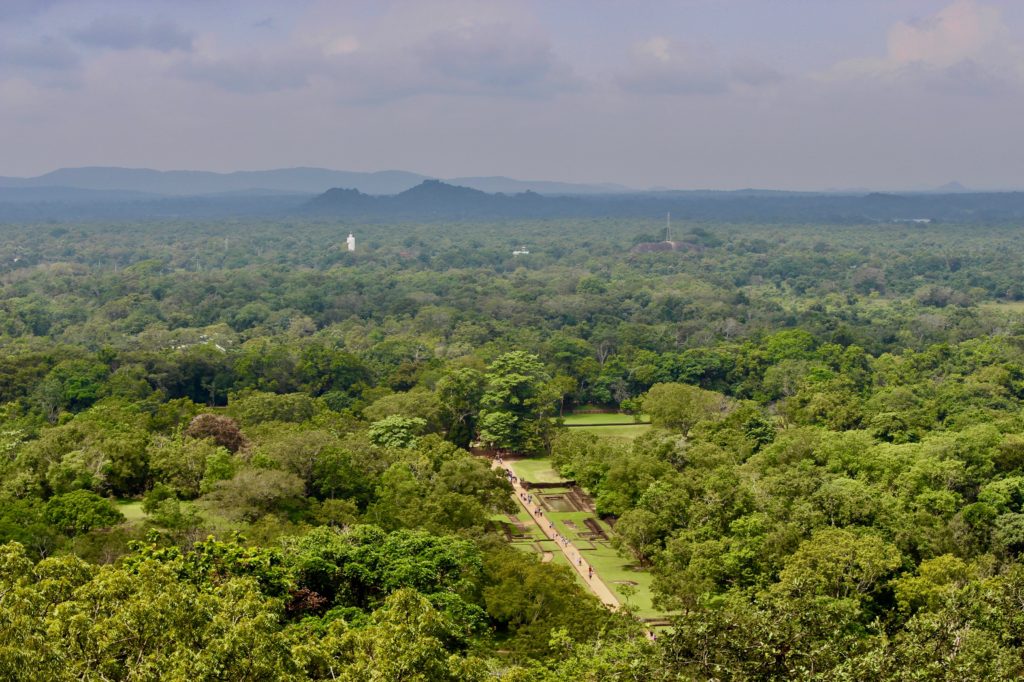 You have a fantastic view from the top of Sigiriya rock.