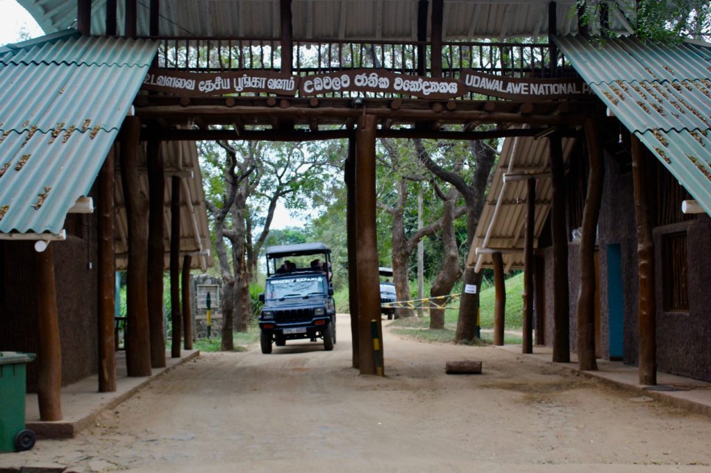 Entering Udawalawe national park.