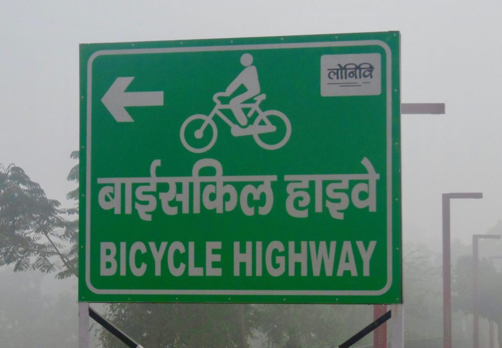 Cycling on India's new bicycle highway from Agra to Etawah.