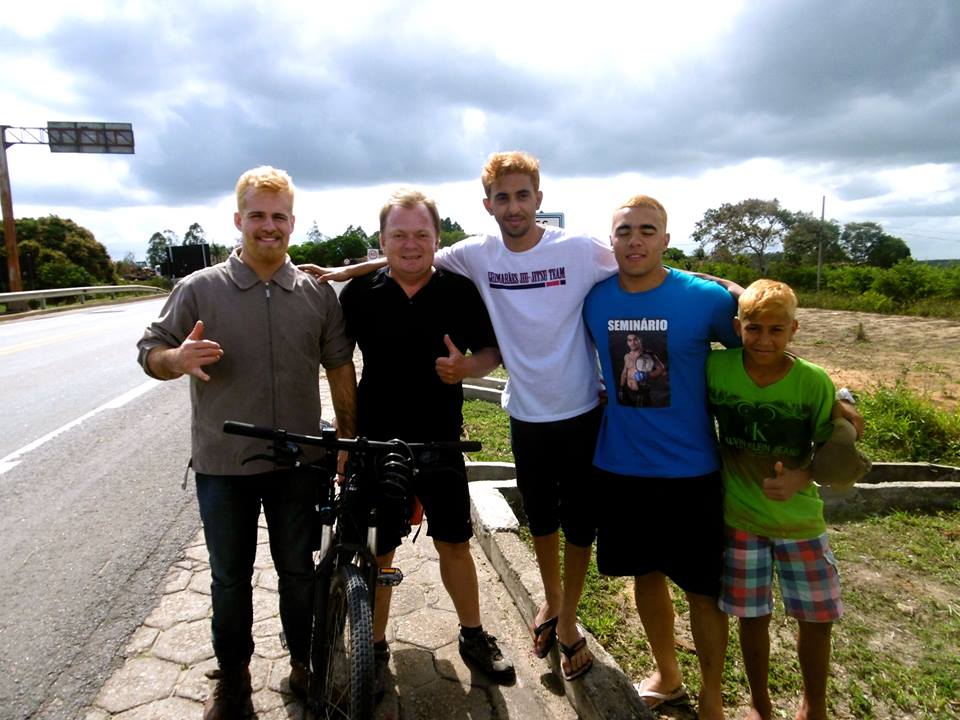 Meeting some jiu jitsu guys on a random road in Brazil.