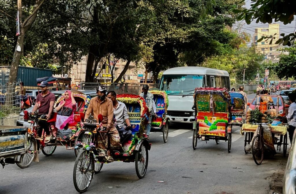 Streetscene in Dhaka.